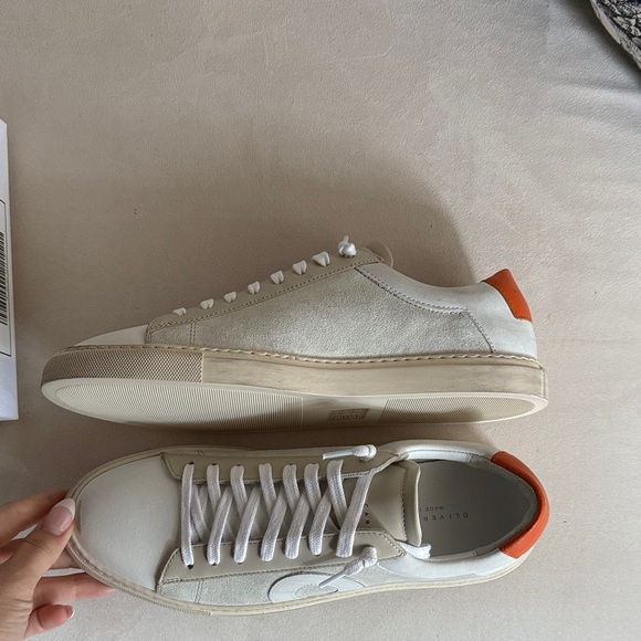 Oliver Cabell Cream and Orange Sneakers - Picture 3 of 5